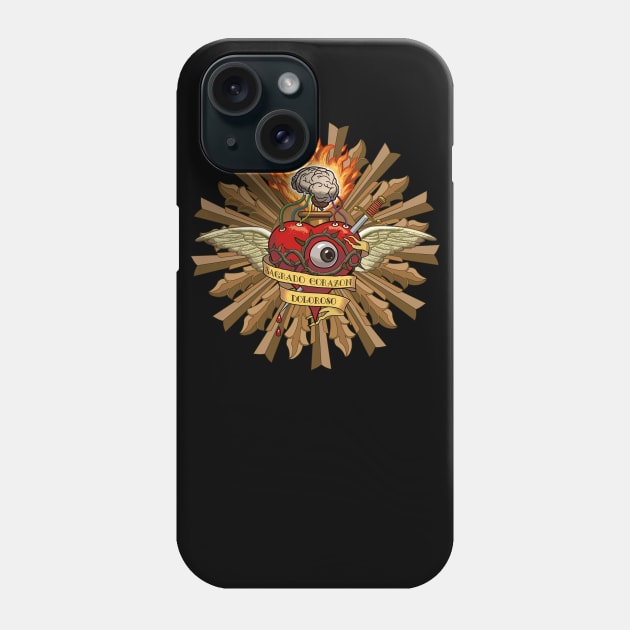 Sagrado Corazon Doloroso Phone Case by Lizarius4tees