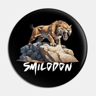 Smilodon Saber-Toothed Cat SaberTooth Tiger Design Pin