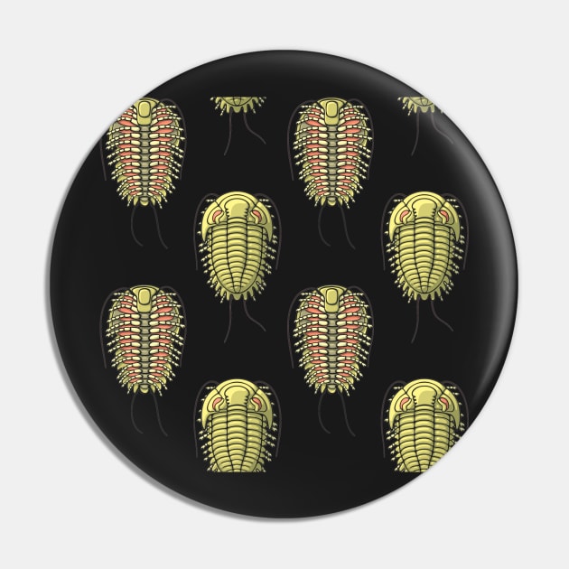 Trilobite Illustration Pattern Pin by taylorcustom