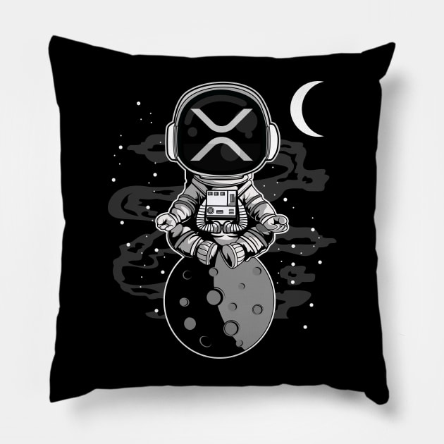 Astronaut Ripple XRP Coin To The Moon Crypto Token Cryptocurrency Wallet Birthday Gift For Men Women Kids Pillow by Thingking About