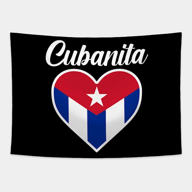 cubanita cuba libre cuban flag Tapestry by livania