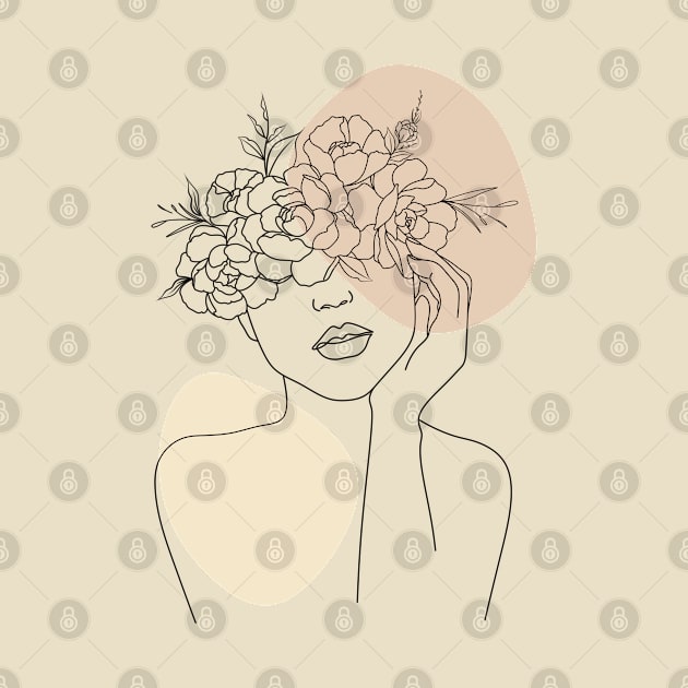 Modern minimalist female boho art by themadesigns