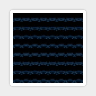 Blue Wave Stripe Pattern Magnet