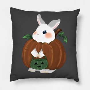 Rabbit Pumpkin _ Bunniesmee Halloween Edition Pillow