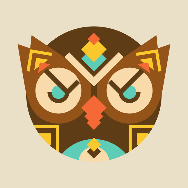 Tribal Ethnic Owl by Digster