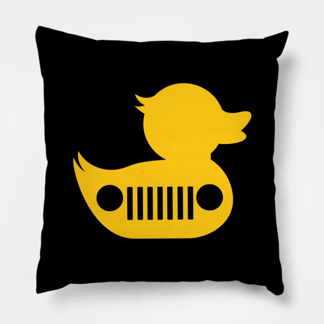 Duck Duck Jeep Minimalist Pillow by PincGeneral