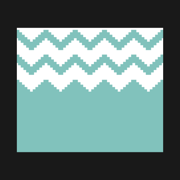 Zigzag geometric pattern - blue and white. by kerens