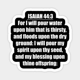 Isaiah 44:3 King James Version (KJV) Magnet