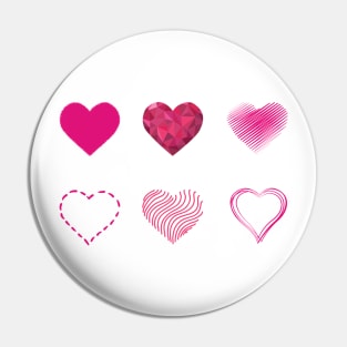 Happy valentine's Day hearts design Pin