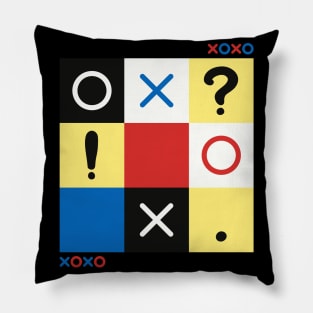 ' XOXO in a Funk Board Game Classic Logo Design Pillow