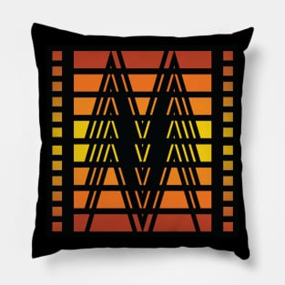 “Dimensional Levels” - V.4 Orange - (Geometric Art) (Dimensions) - Doc Labs Pillow