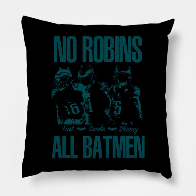 Philadelphia Eagles Batmen Pillow by DrawnStyle