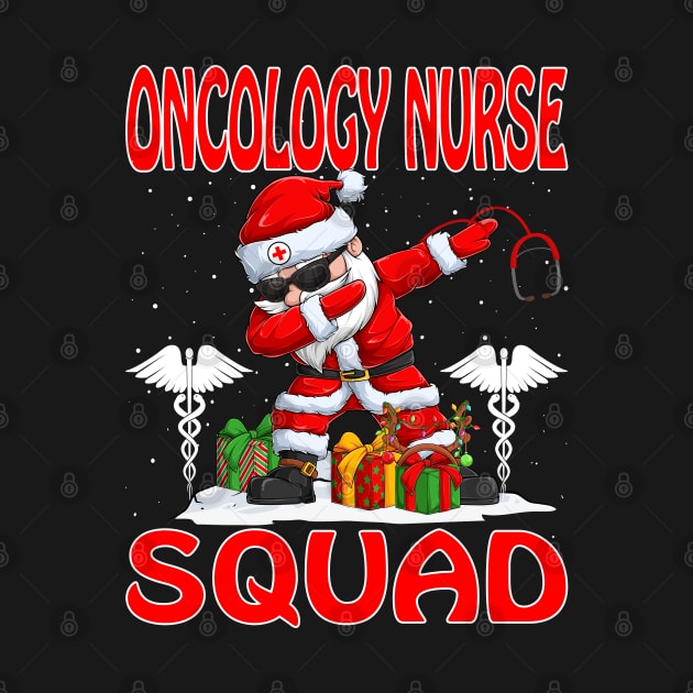 Christmas Oncology Nurse Squad Reindeer Pajama Dabing Santa by intelus