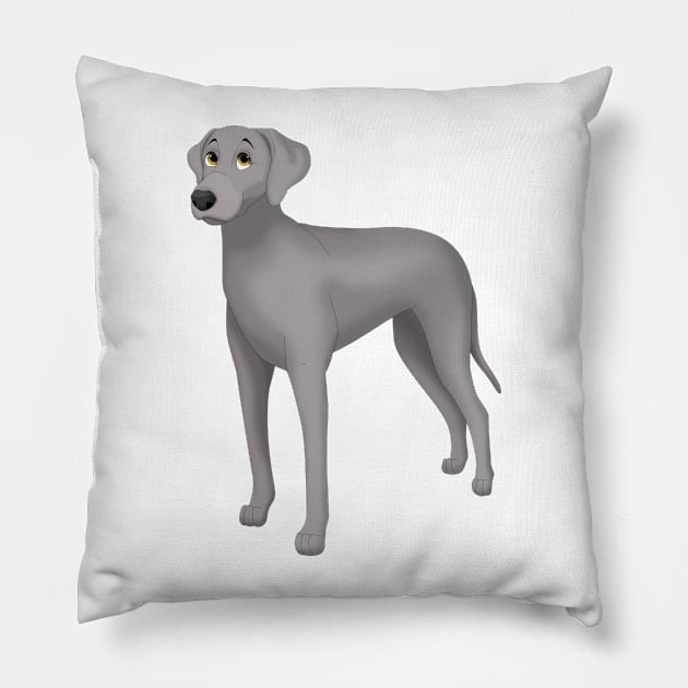 Weimaraner Dog Pillow by millersye