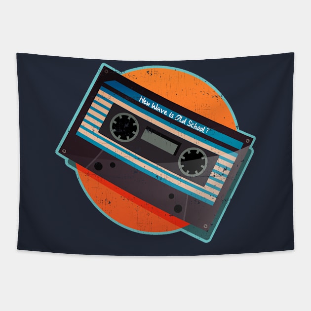 New Wave is Old School Mixtape Tapestry by KennefRiggles