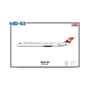 McDonnell Douglas MD-83 - Kish Air (Art Print) T-Shirt