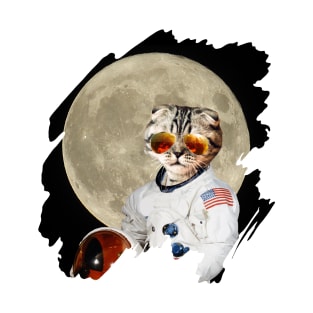 Astronautical Domestic Cat T-Shirt