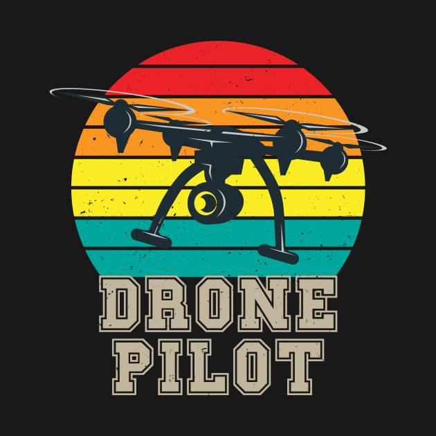 Quadrocopter Retro Drone Pilot by Foxxy Merch