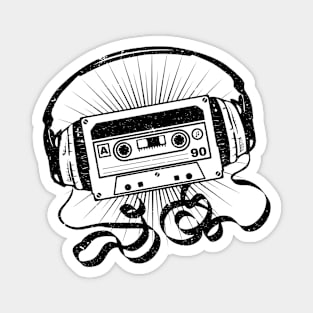 REWIND (Cassette & Retro Headphones) Magnet