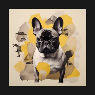 Risograph Style Yellow Brown French Bulldog T-Shirt