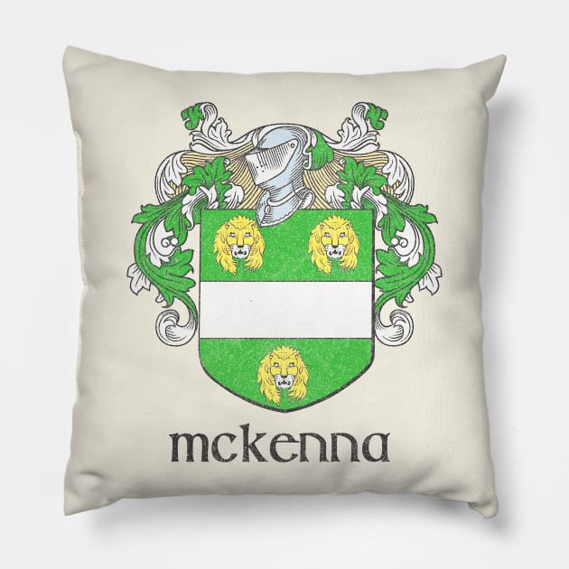 McKenna / Faded Style Family Crest Design Pillow by feck!