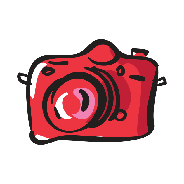 Red photo camera by burbuja
