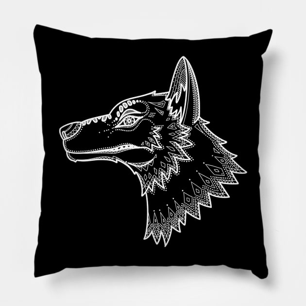 Wolf Pillow by maryallen138