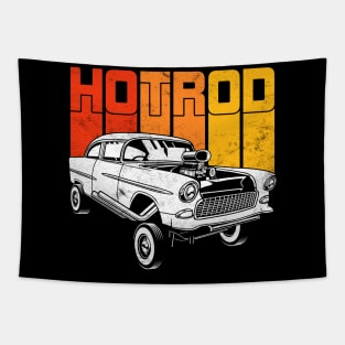 Hotrod Vintage Classic Gasser Car Dragstrip Tapestry
