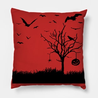 Halloween Creepy Field Pillow