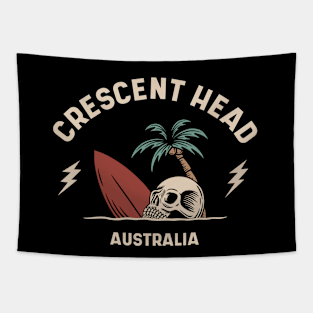 Vintage Surfing Crescent Head, Australia Tapestry