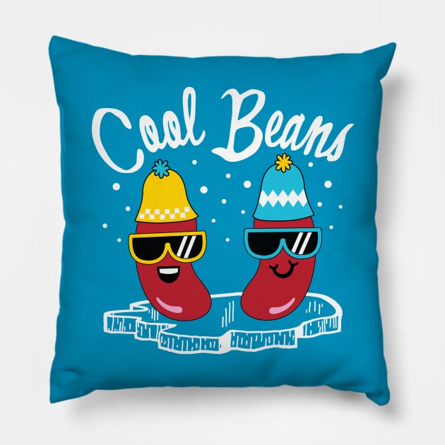 Cool Beans Pillow by toddgoldmanart