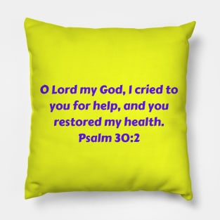 Bible Verse Psalm 30:2 Pillow