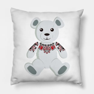 Haida tattooed teddy bear Pillow