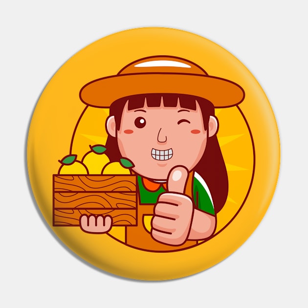 Farmer Woman Pin by MEDZ