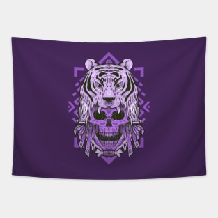 Tiger Head Skull Tapestry