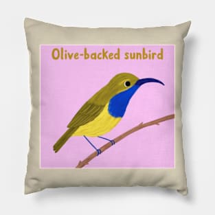 Olive-backed sunbird Pillow