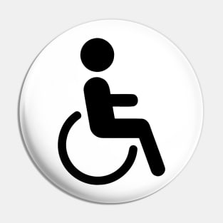 Disabled Chair Person Wheelchair Logo Icon Symbol Emoticon Pin