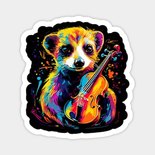 Meerkat Playing Violin Magnet