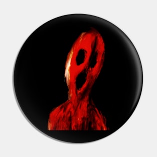 Red scream Pin