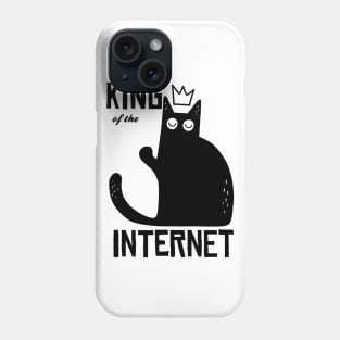 funny cat – Cat is the king of the Internet Phone Case