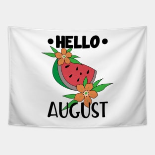 HELLO AUGUST T-SHIRT SUMMER T-SHIRT Tapestry