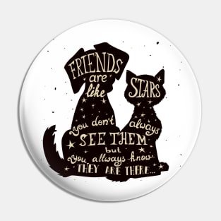 friends are like stars Pin