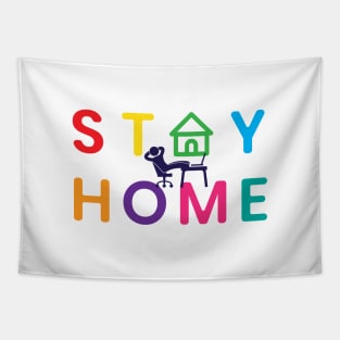 Fight Coronavirus and Covid 19 - Stay Home, Stay Safe Tapestry