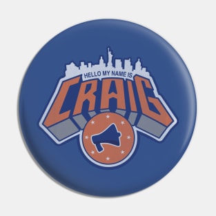 Hello My Name Is Craig Basketball Pin