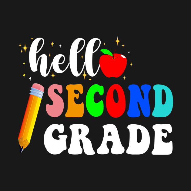 Hello Second 2nd Grade Back To School Teachers Kids Girls by peskybeater