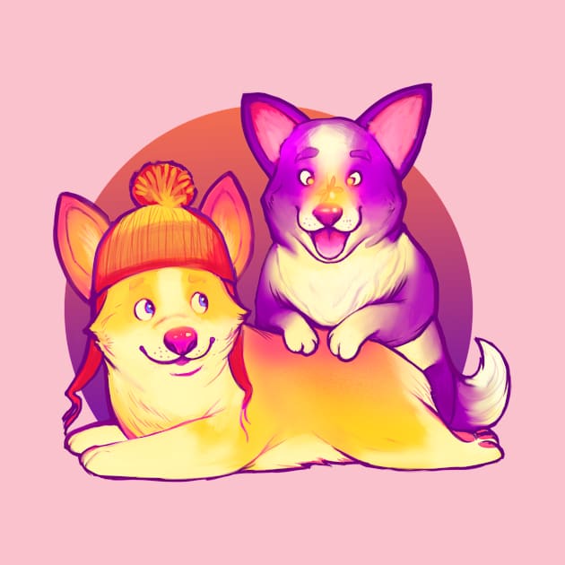 Cunning Corgis by MeganLara