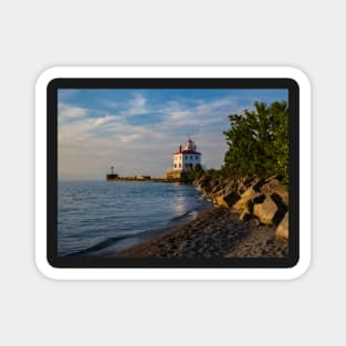 Sunset at Fairport Harbor Lighthouse Magnet