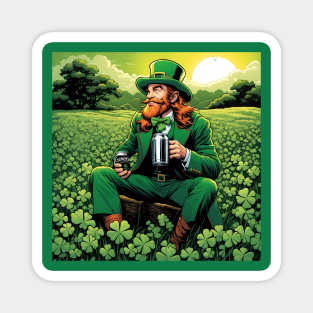 Folk Art Leprechaun Magnet