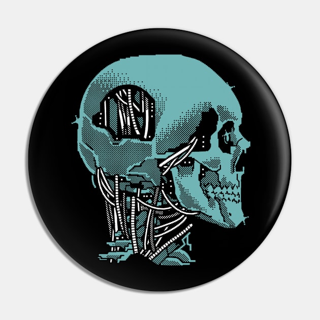 PIXEL SKULL Pin by THE HORROR SHOP