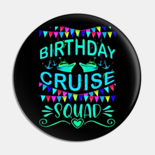 Festive My Birthday Cruise Ship Party Pin